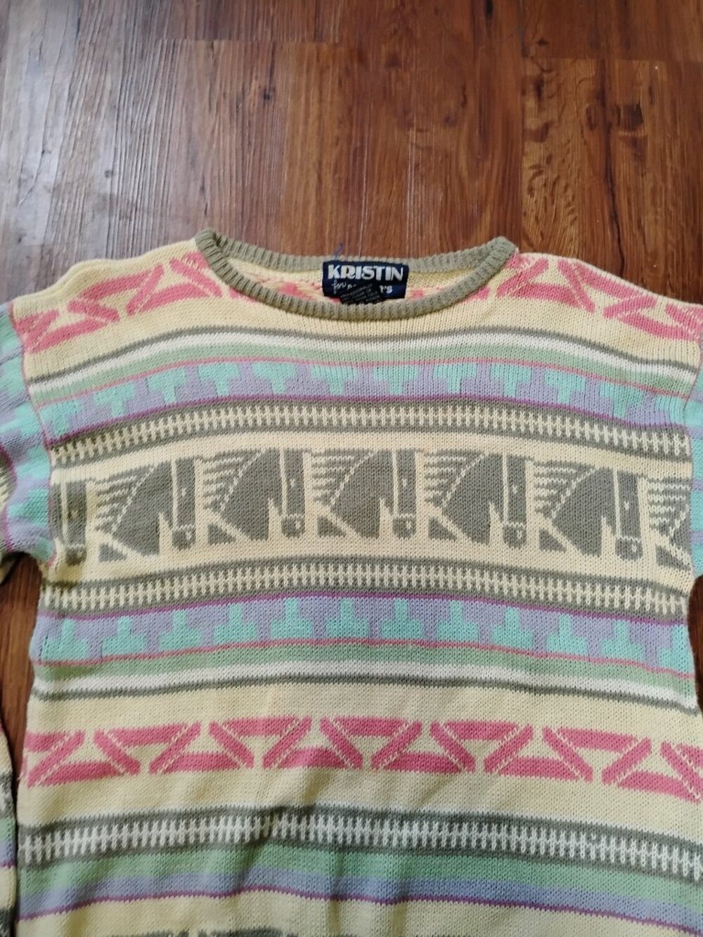 Vintage Miller's Kristin Horse Nordic Pattern Crewneck Sweater